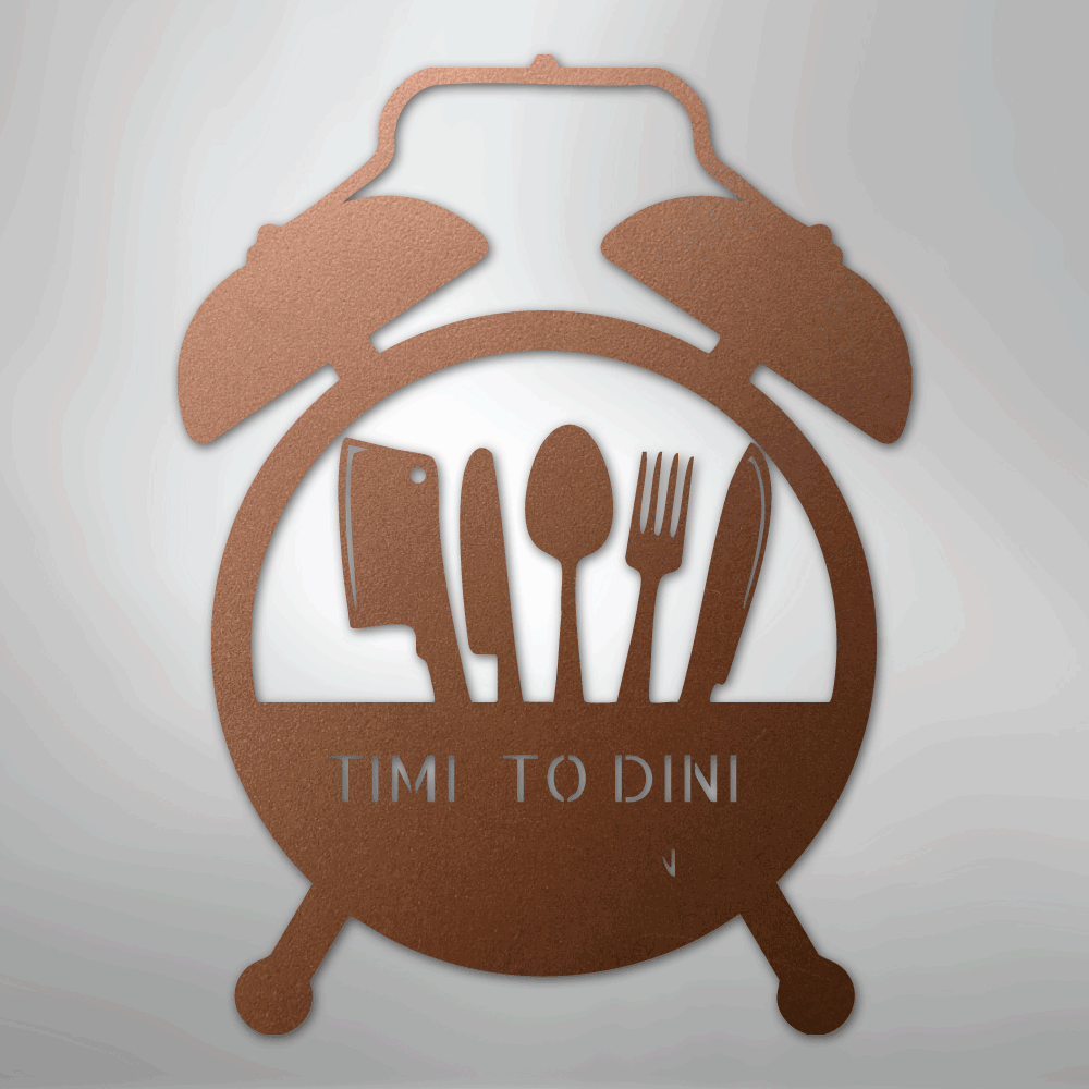 Food Time Monogram - Steel Sign