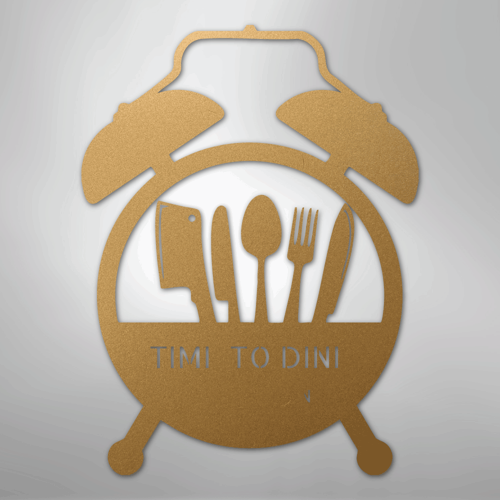 Food Time Monogram - Steel Sign
