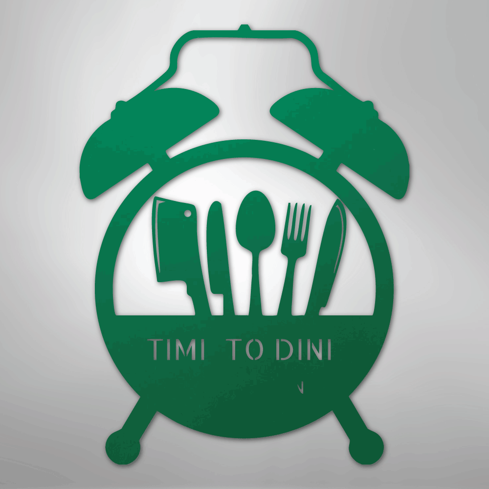 Food Time Monogram - Steel Sign
