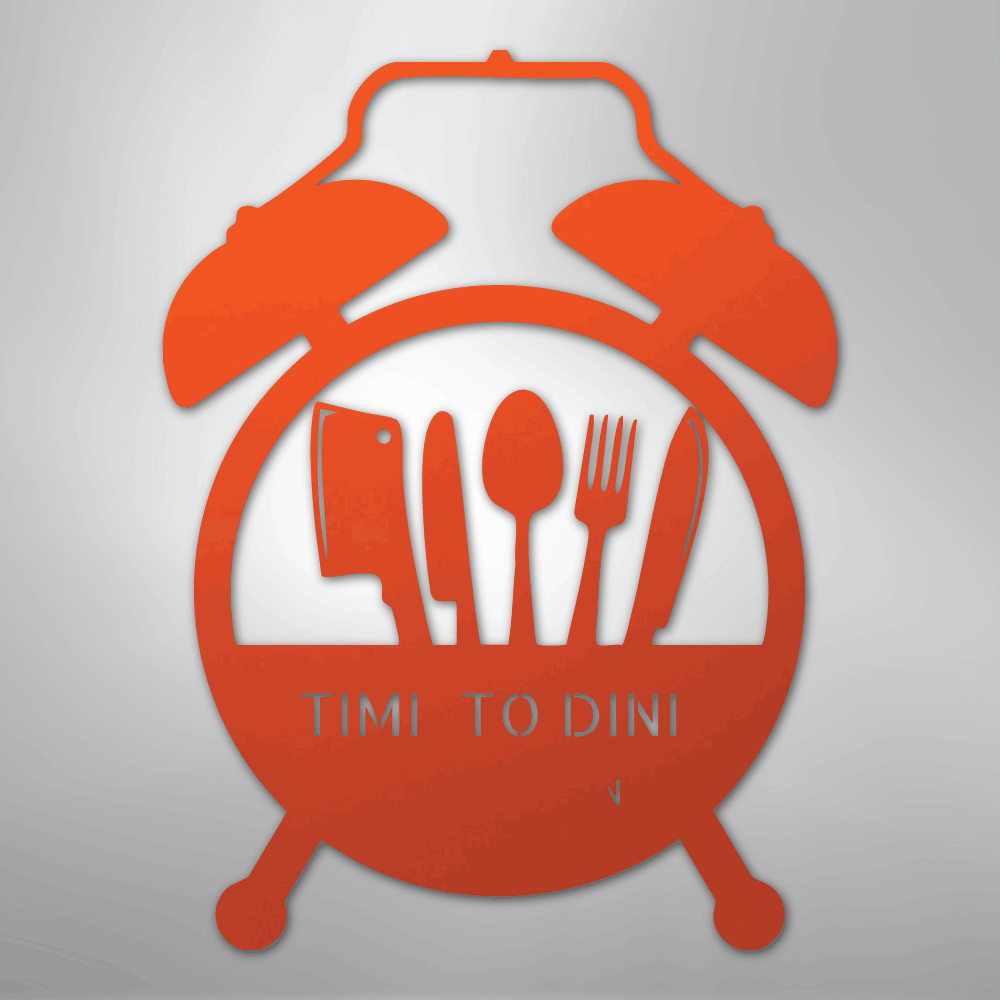 Food Time Monogram - Steel Sign