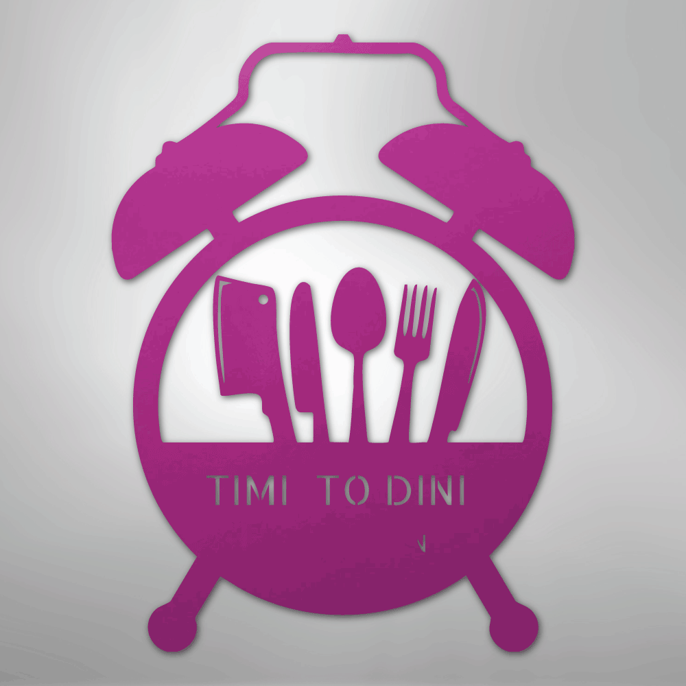 Food Time Monogram - Steel Sign