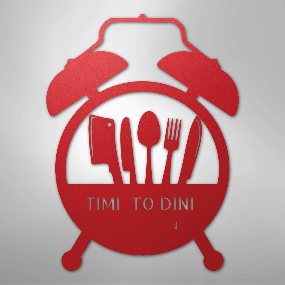 Food Time Monogram - Steel Sign