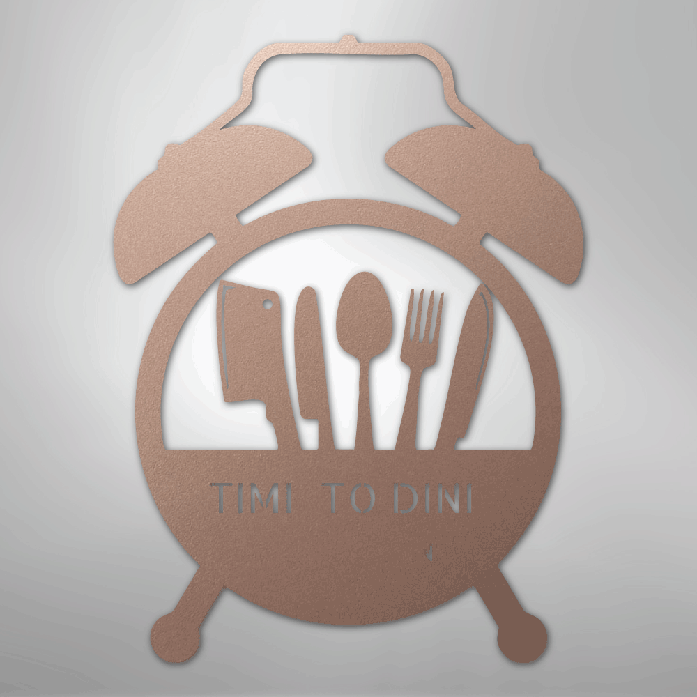 Food Time Monogram - Steel Sign