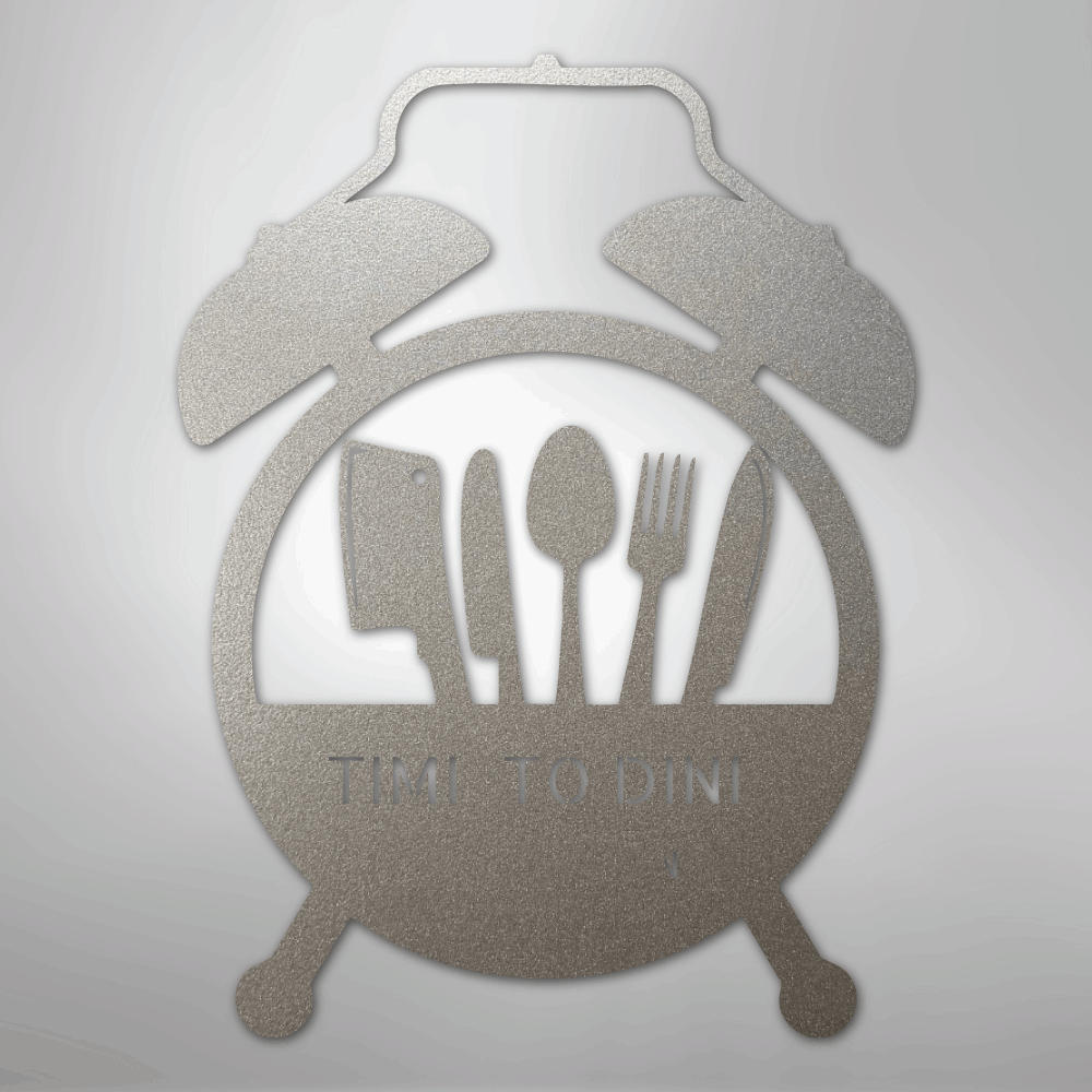 Food Time Monogram - Steel Sign