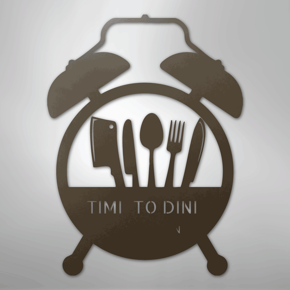 Food Time Monogram - Steel Sign
