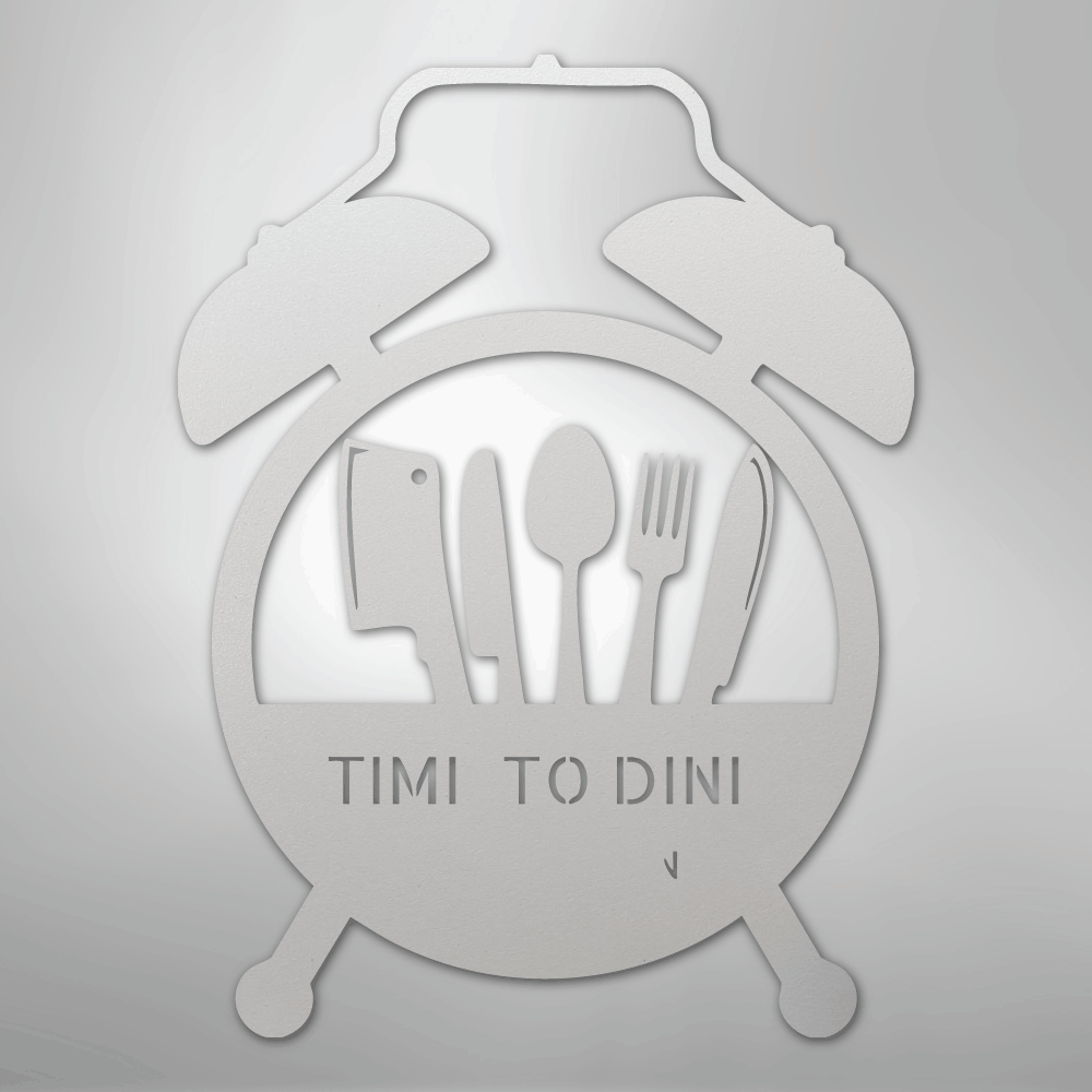 Food Time Monogram - Steel Sign
