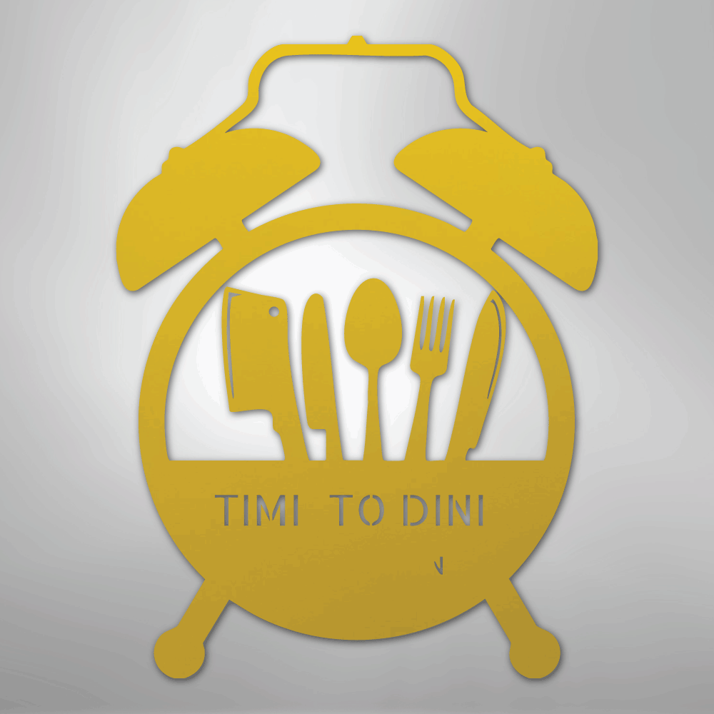 Food Time Monogram - Steel Sign