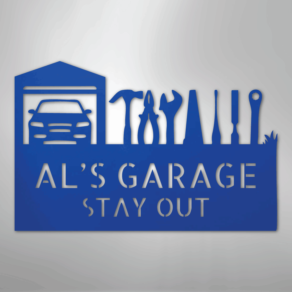 Master Of The Garage Monogram - Steel Sign