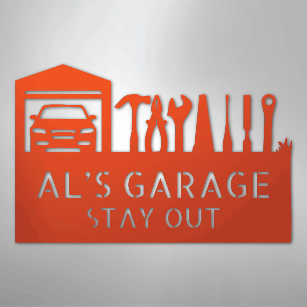 Master Of The Garage Monogram - Steel Sign