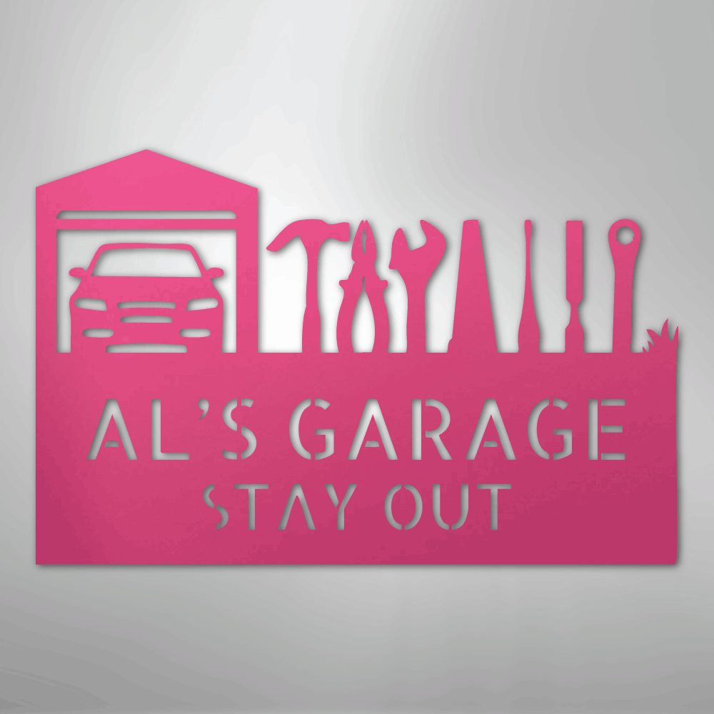 Master Of The Garage Monogram - Steel Sign