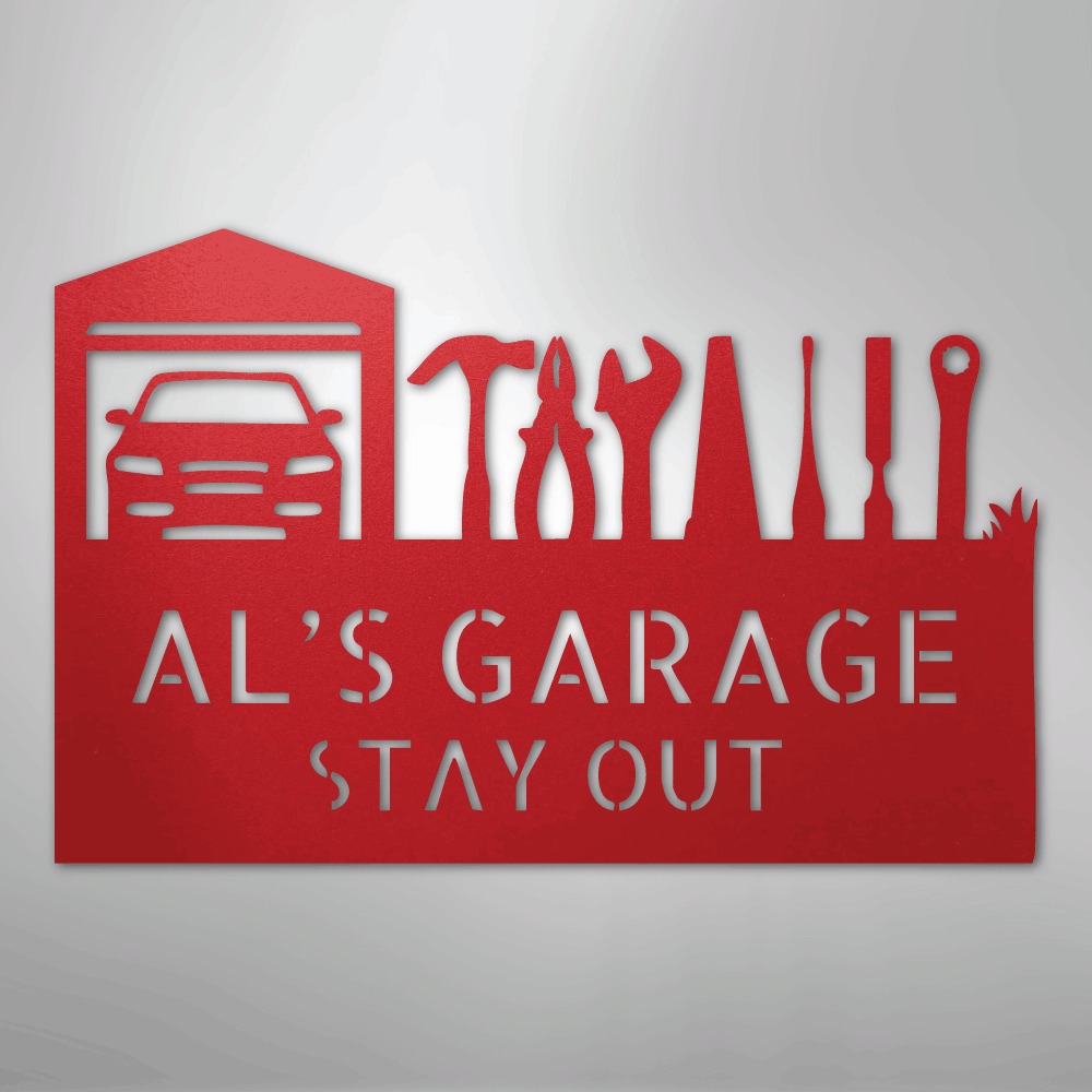 Master Of The Garage Monogram - Steel Sign