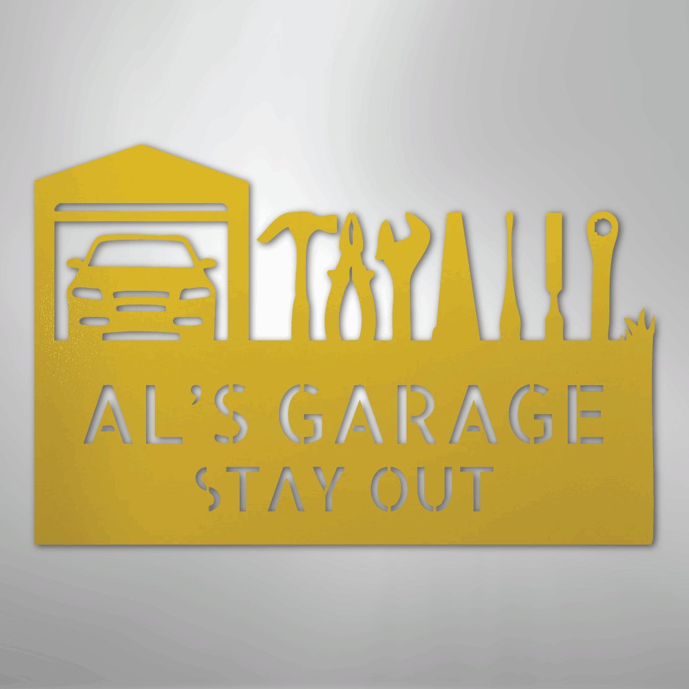 Master Of The Garage Monogram - Steel Sign