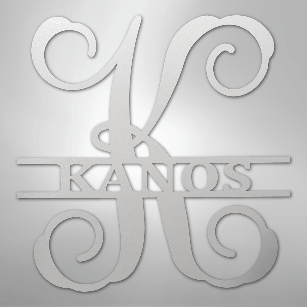 Vine Family Monogram - Steel Sign