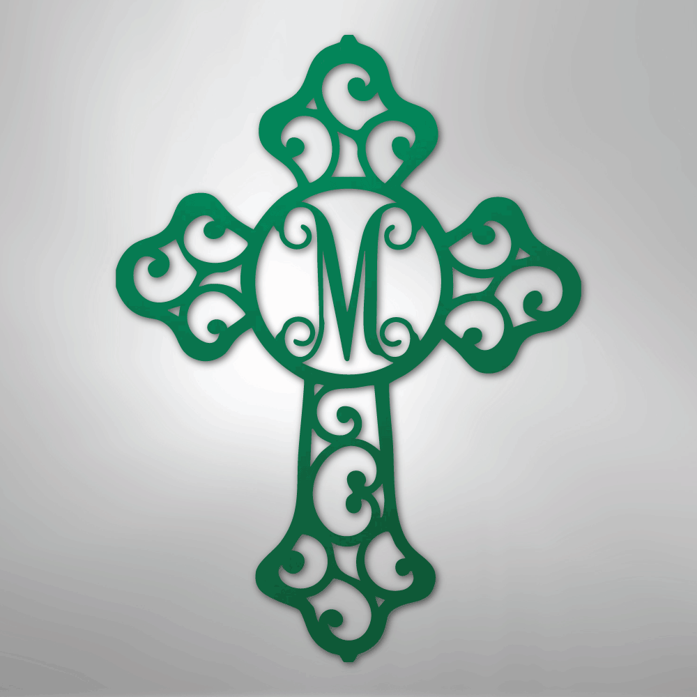 Initial Cross Monogram - Steel Sign