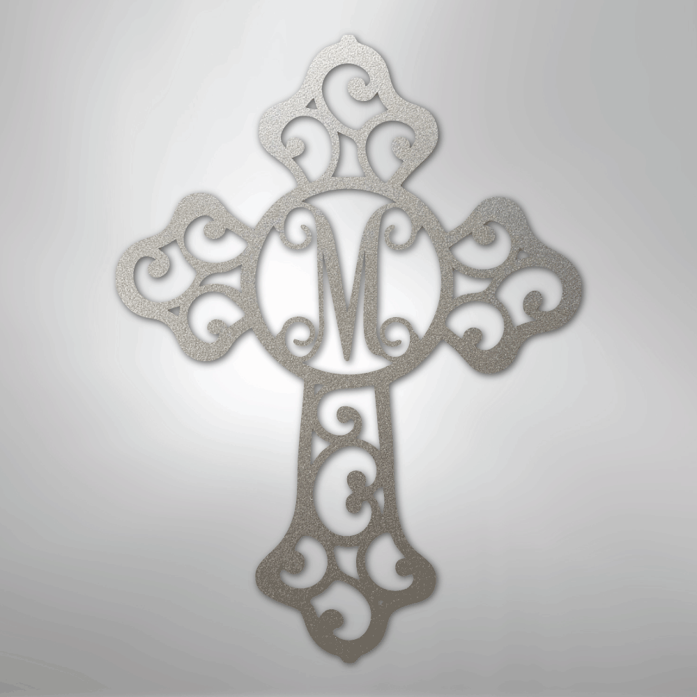 Initial Cross Monogram - Steel Sign