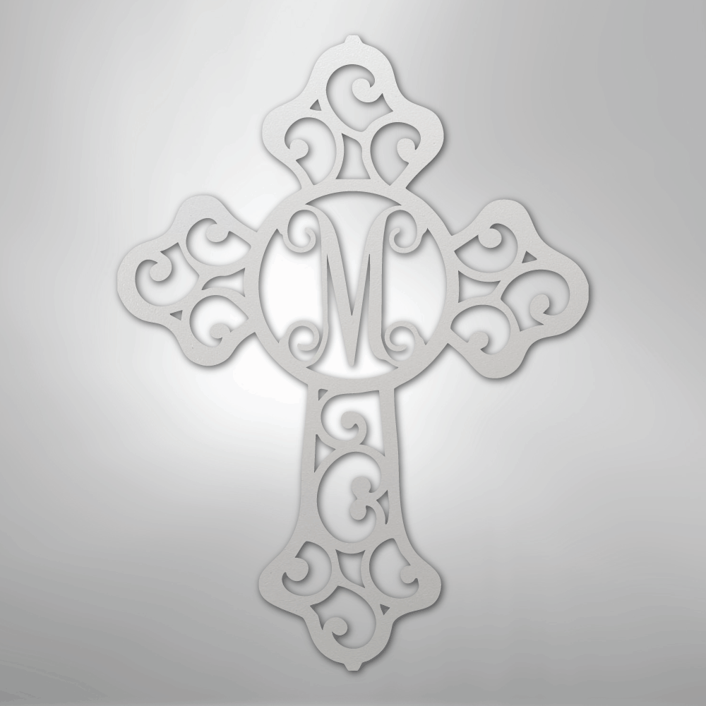 Initial Cross Monogram - Steel Sign