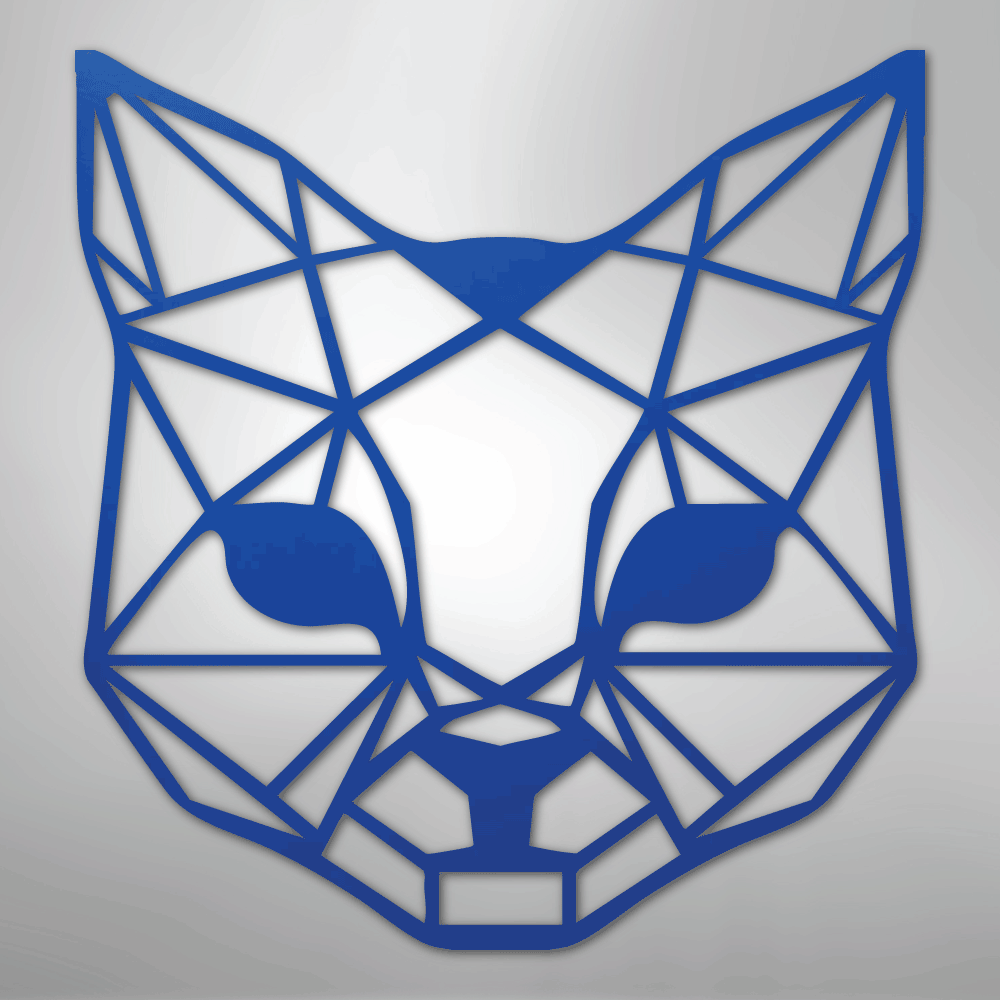 Geometric Cat - Steel Sign