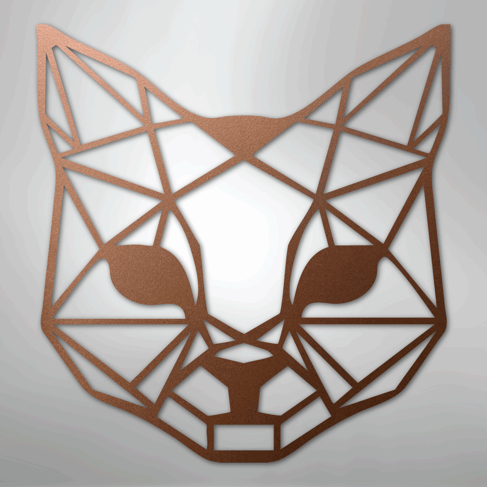Geometric Cat - Steel Sign