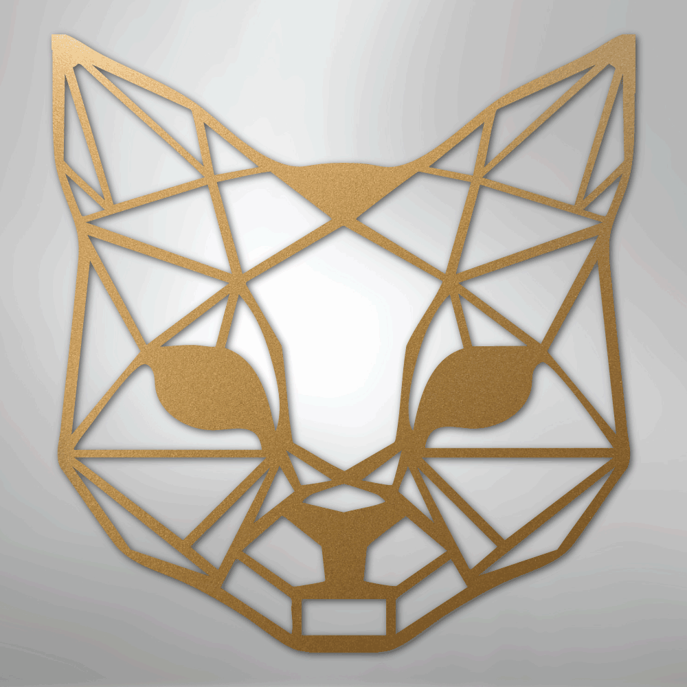 Geometric Cat - Steel Sign