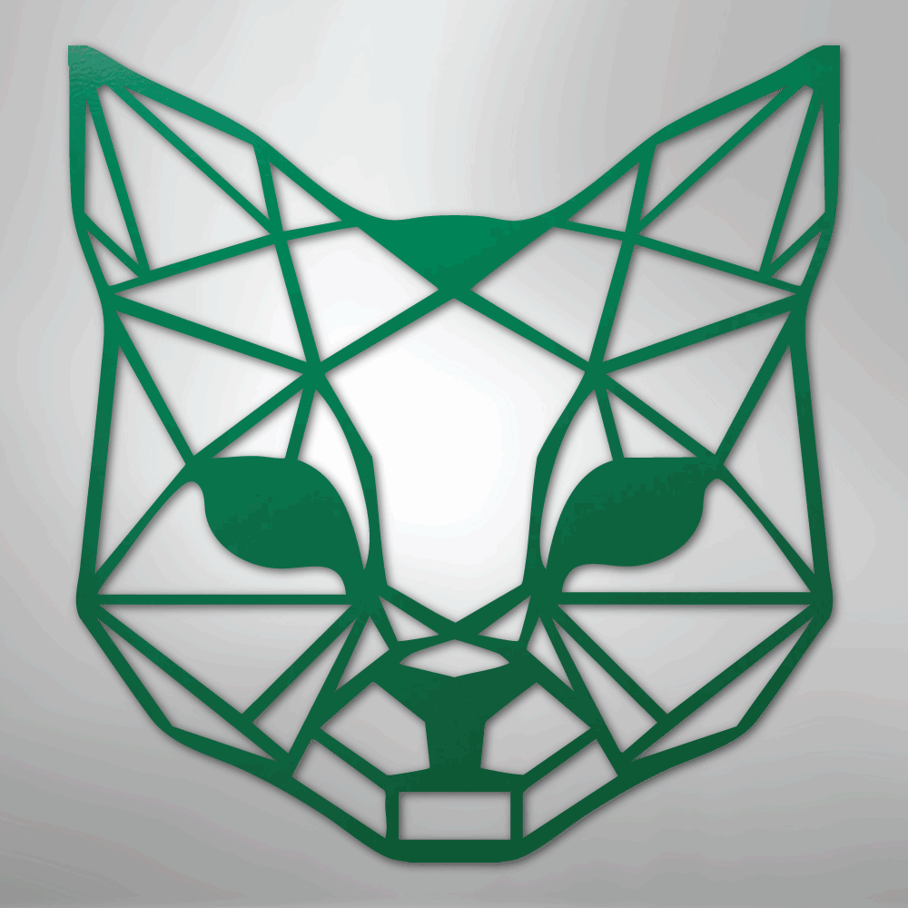 Geometric Cat - Steel Sign