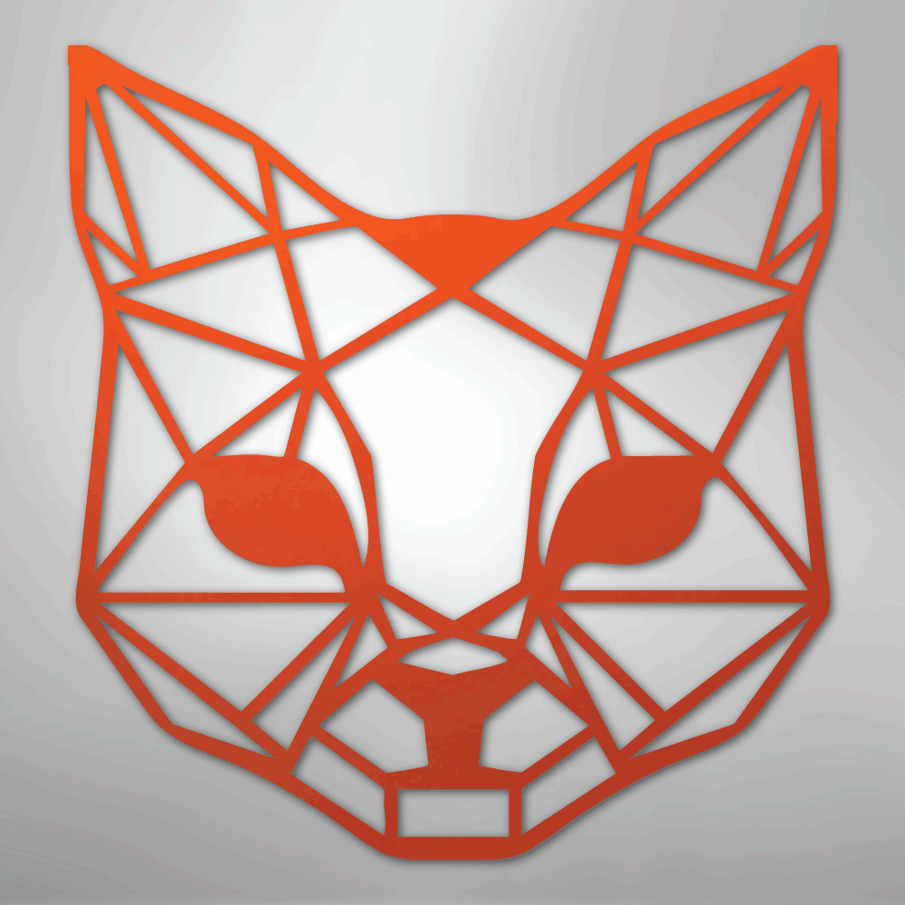 Geometric Cat - Steel Sign