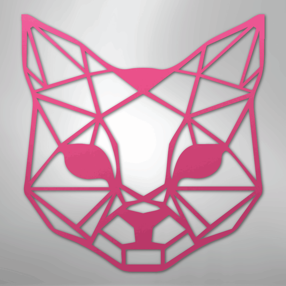Geometric Cat - Steel Sign