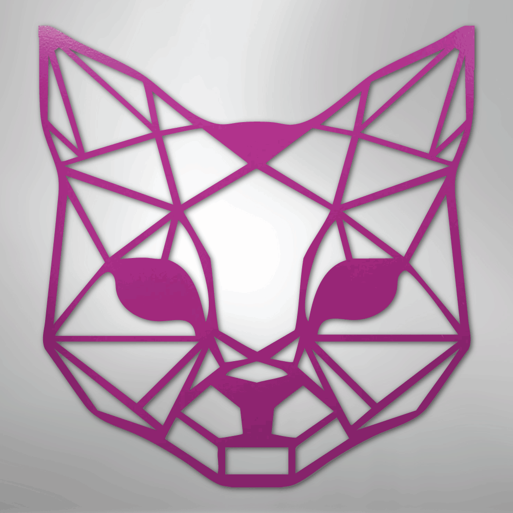 Geometric Cat - Steel Sign