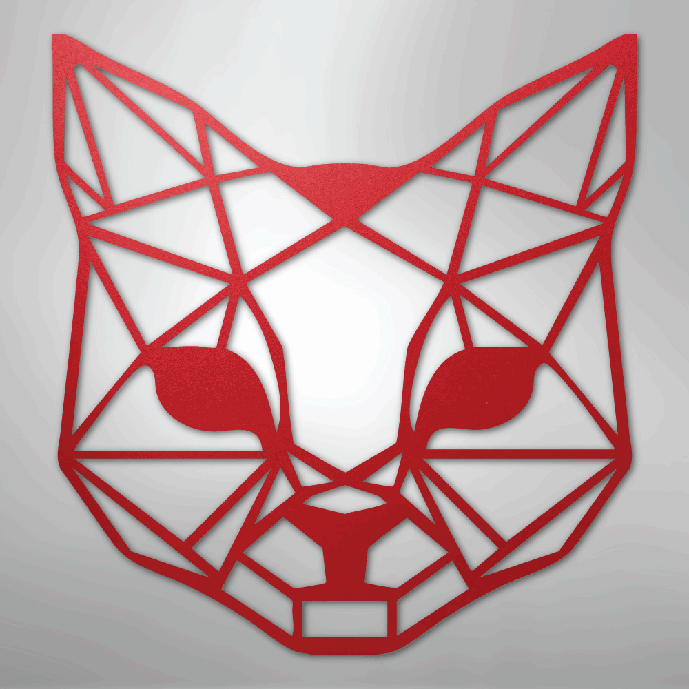 Geometric Cat - Steel Sign