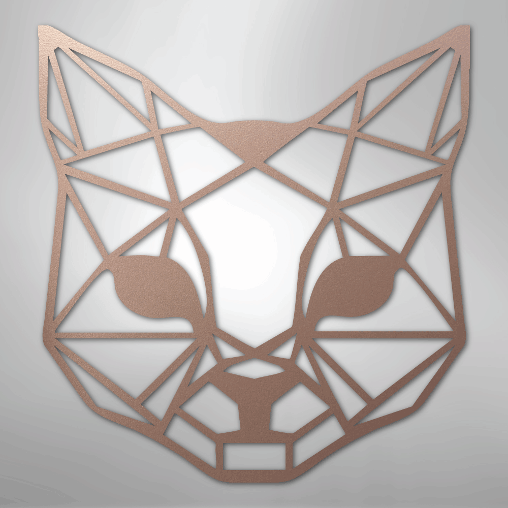 Geometric Cat - Steel Sign