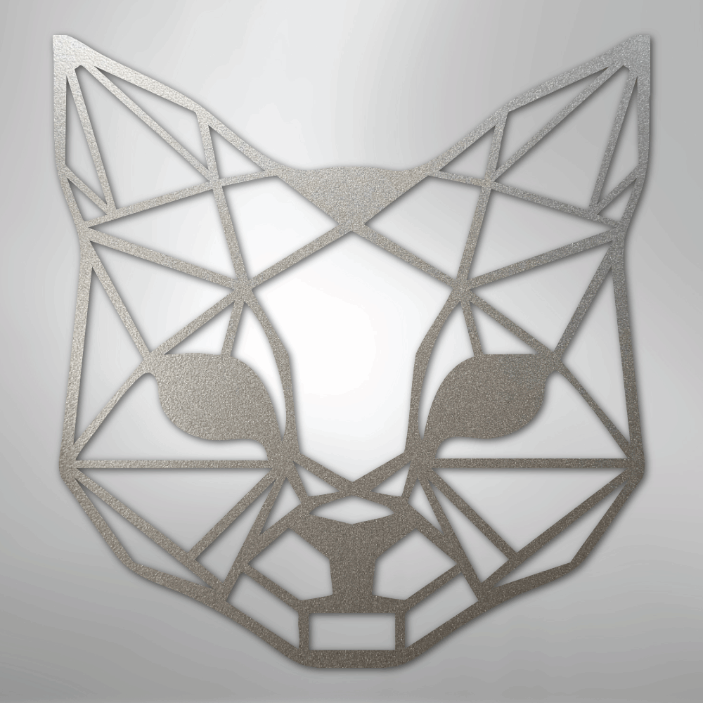 Geometric Cat - Steel Sign