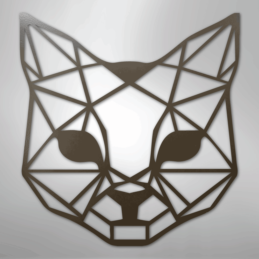 Geometric Cat - Steel Sign