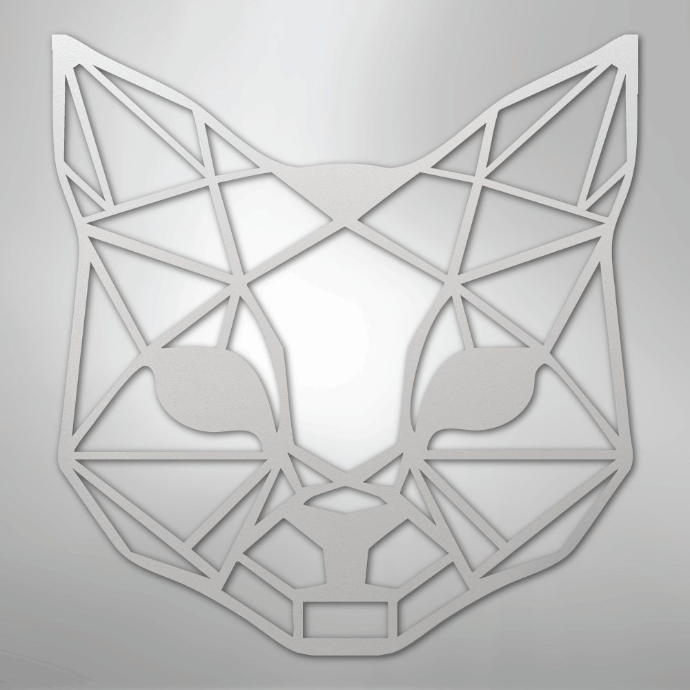 Geometric Cat - Steel Sign