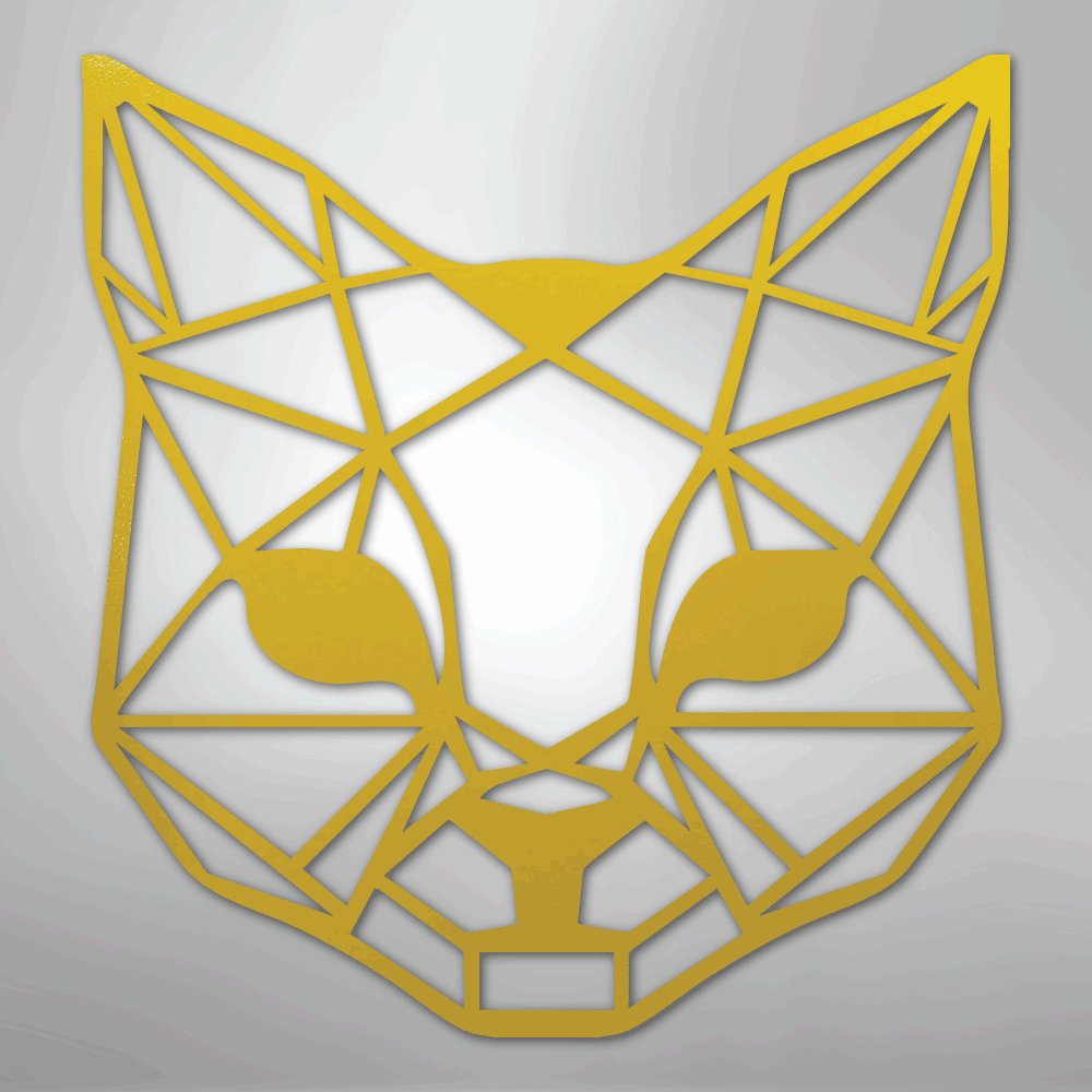 Geometric Cat - Steel Sign