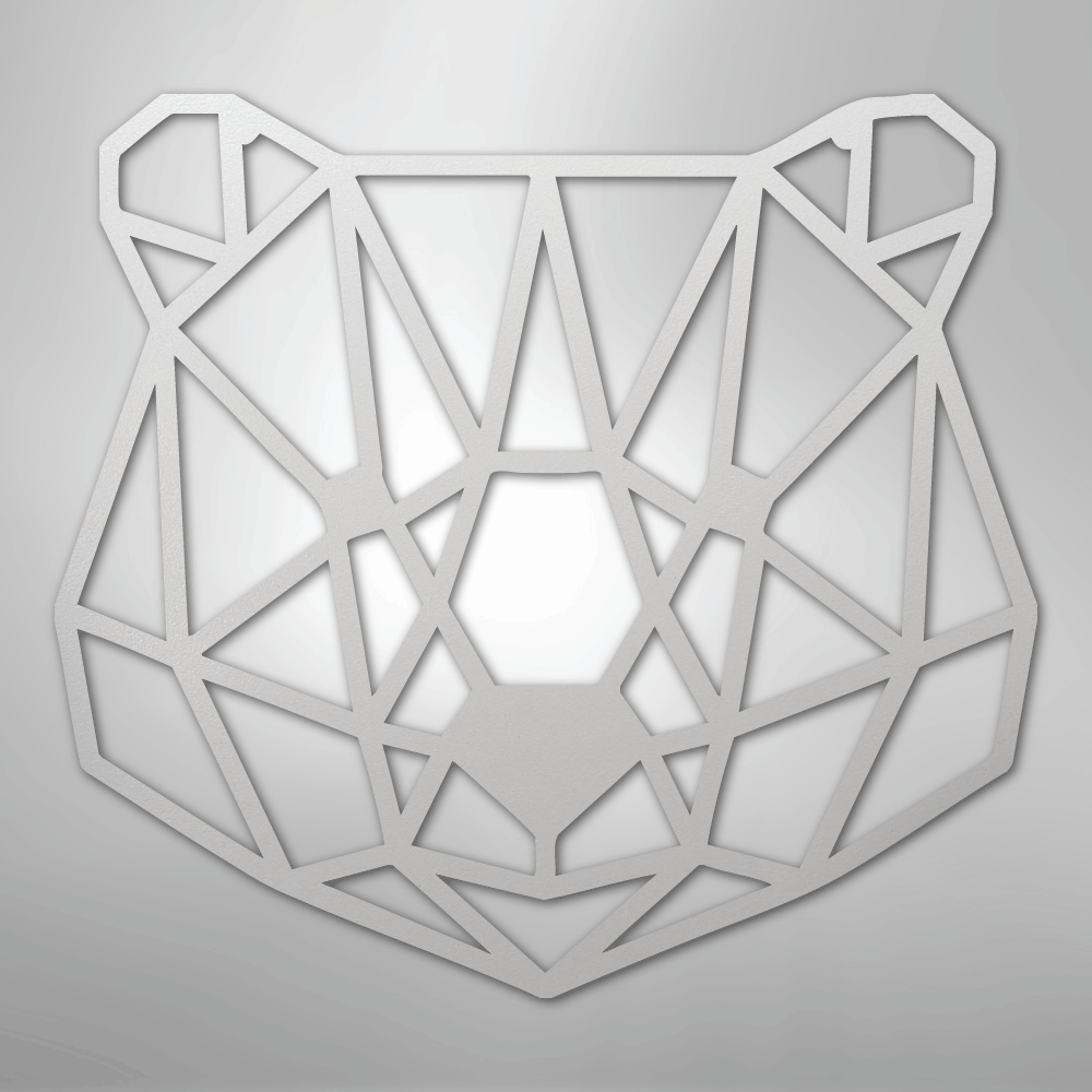 Geometric Bear - Steel Sign