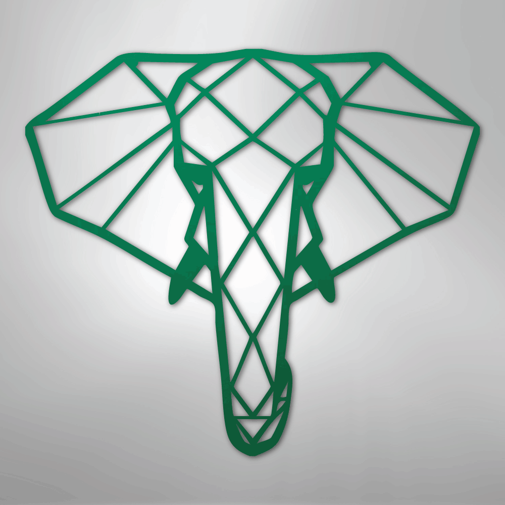 Geometric Elephant - Steel Sign