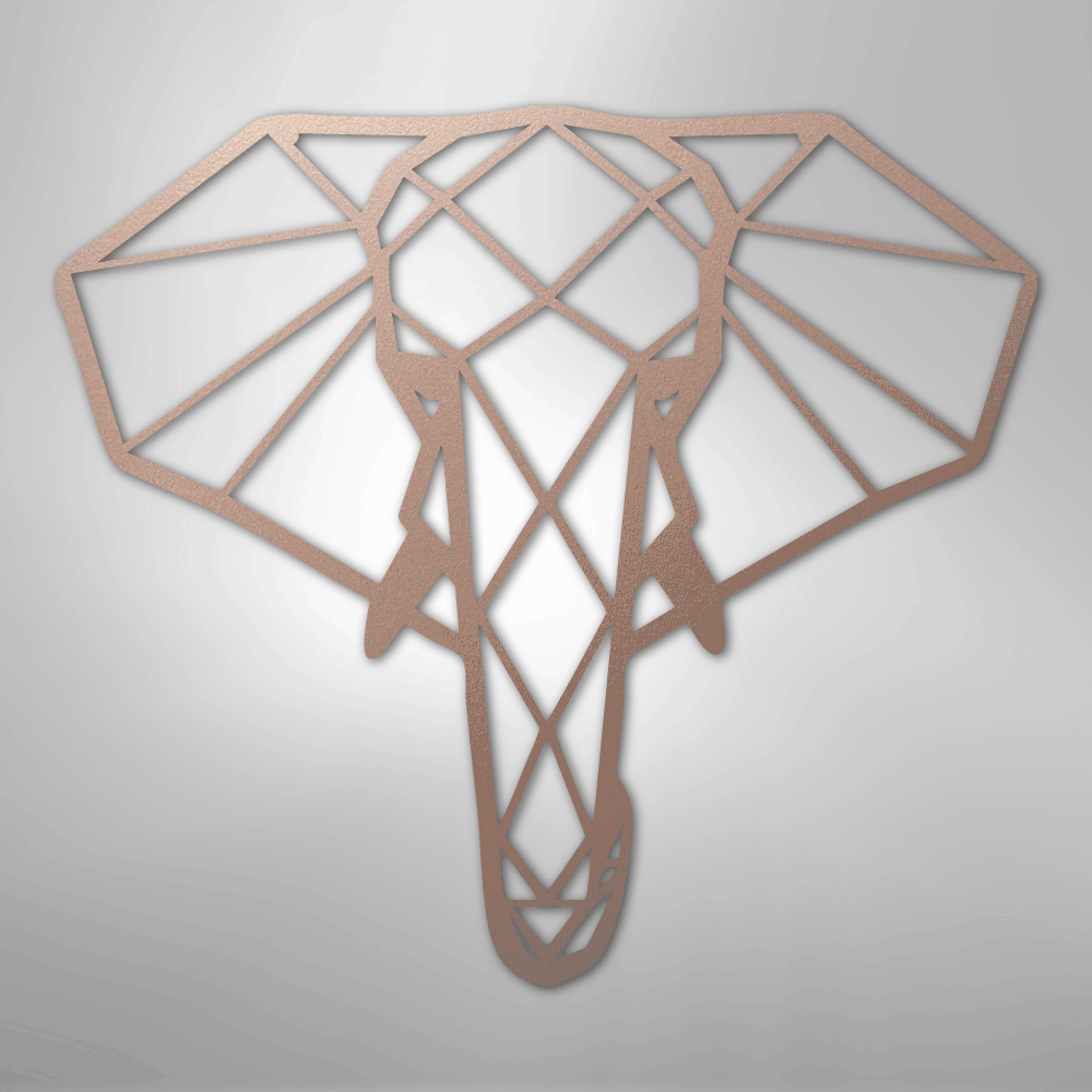 Geometric Elephant - Steel Sign
