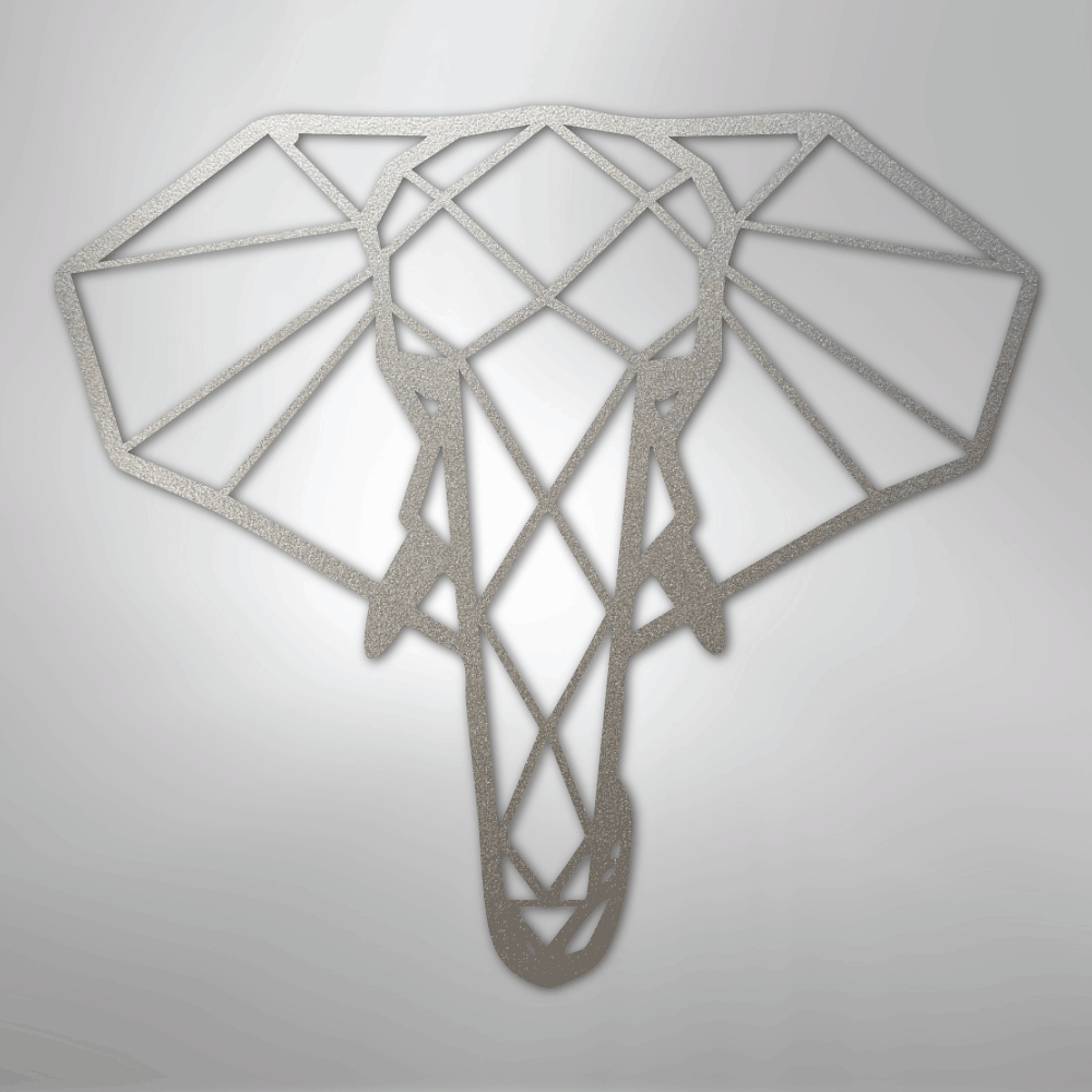 Geometric Elephant - Steel Sign
