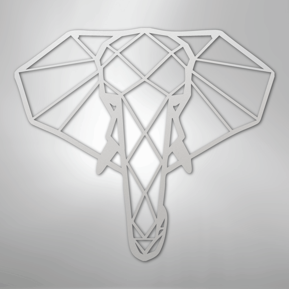 Geometric Elephant - Steel Sign