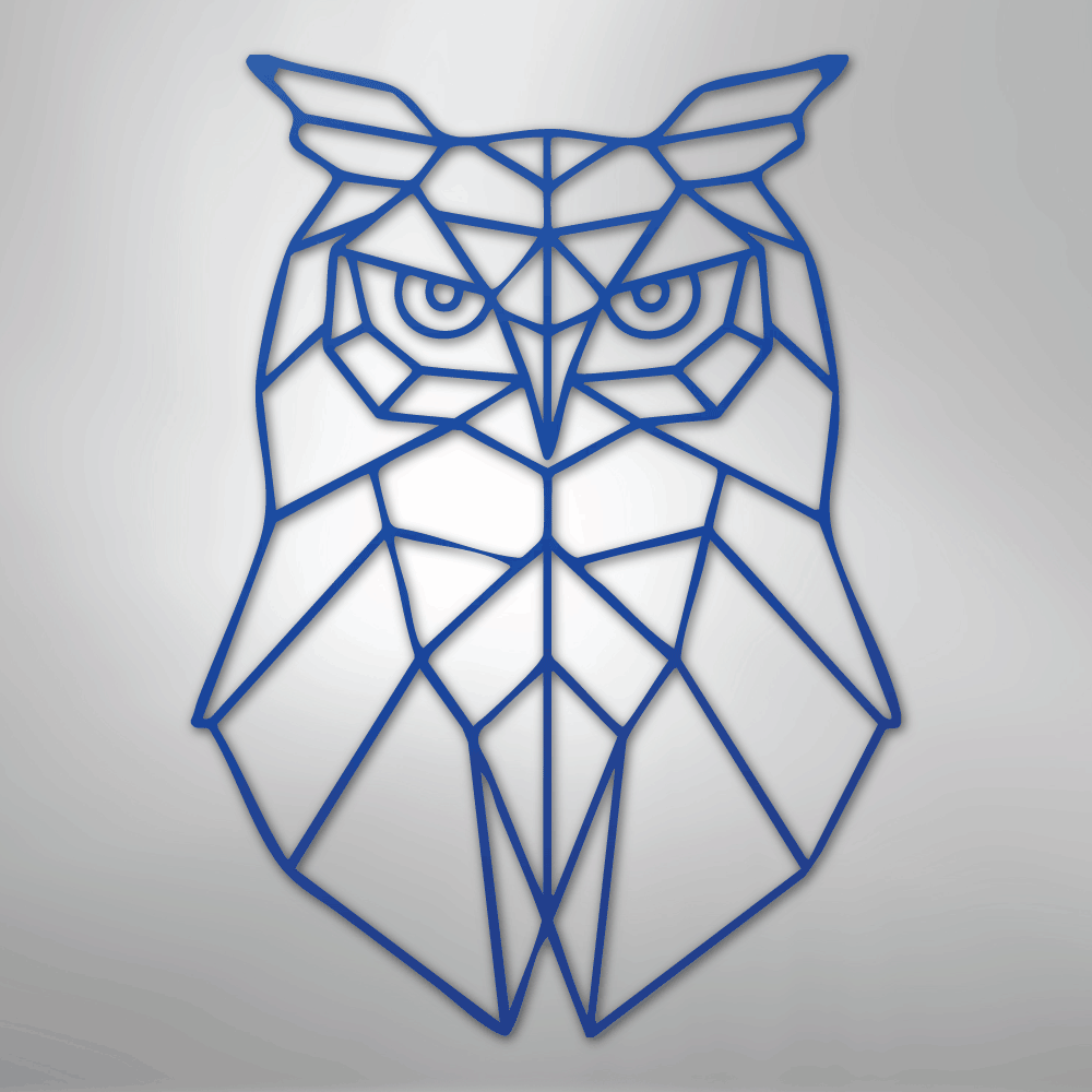 Geometric Owl - Steel Sign