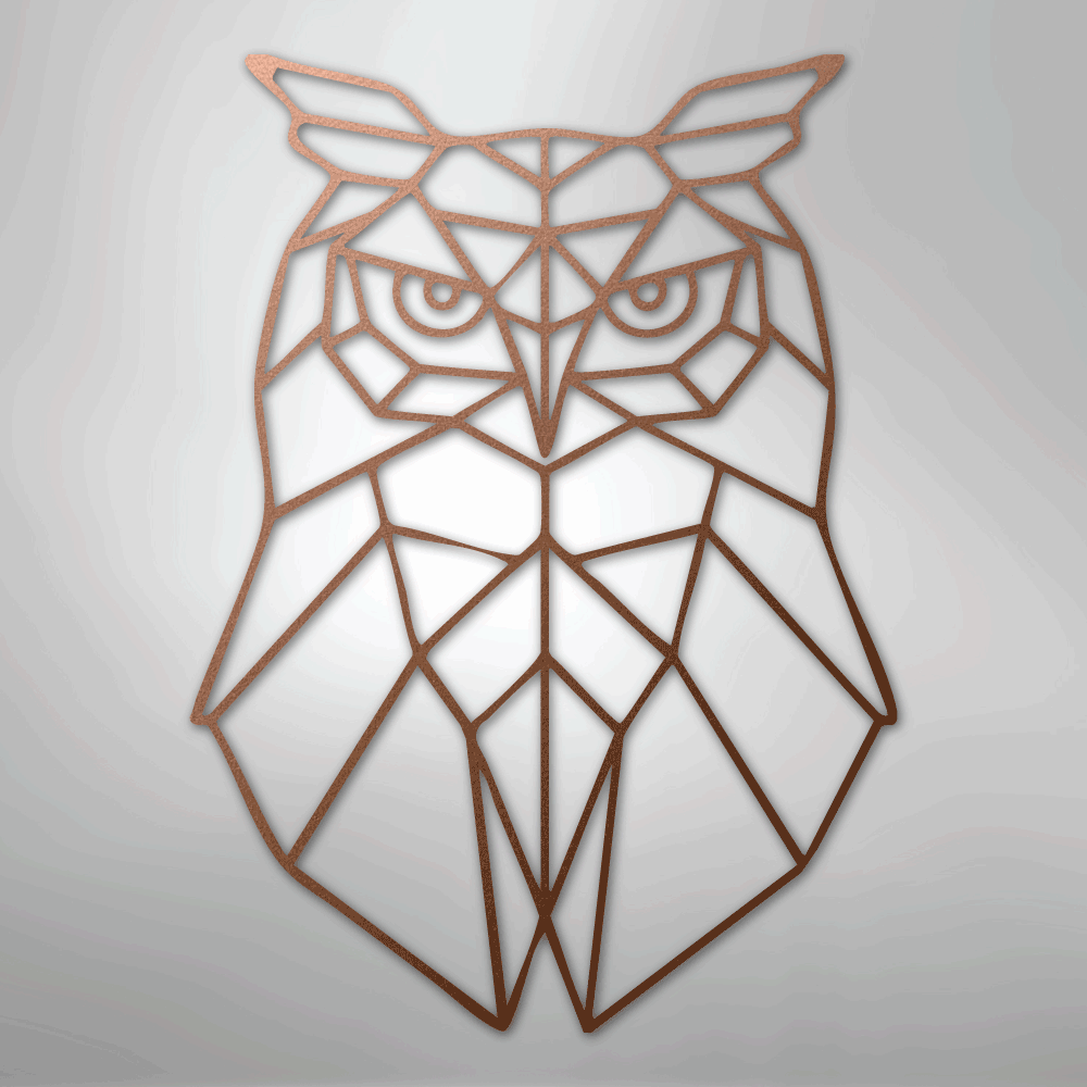 Geometric Owl - Steel Sign
