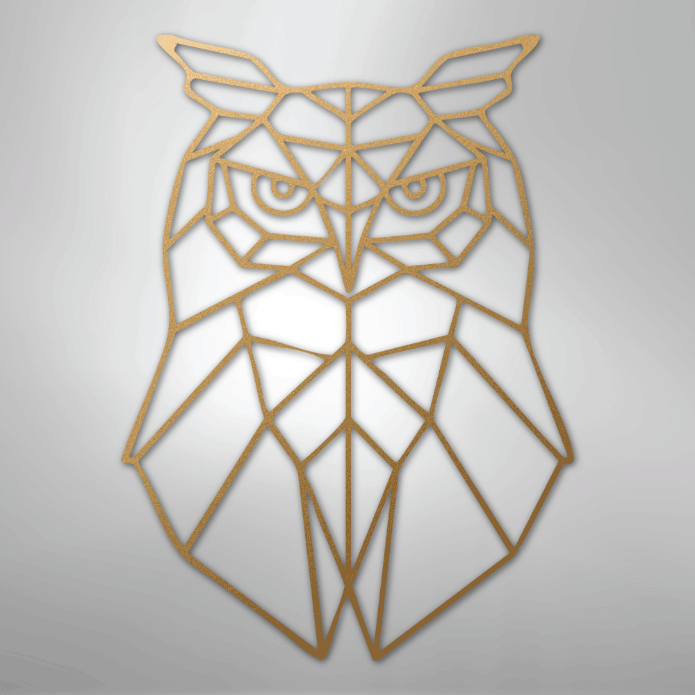 Geometric Owl - Steel Sign