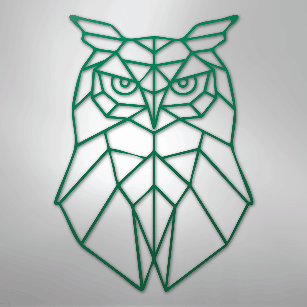 Geometric Owl - Steel Sign