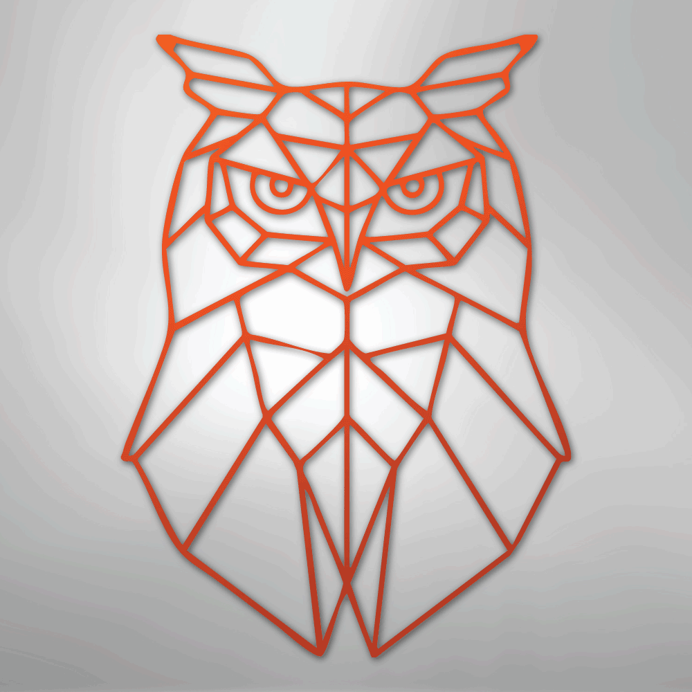 Geometric Owl - Steel Sign