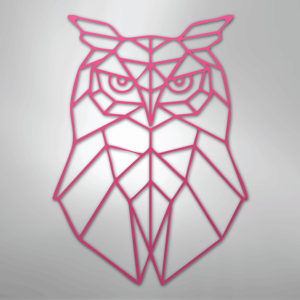 Geometric Owl - Steel Sign
