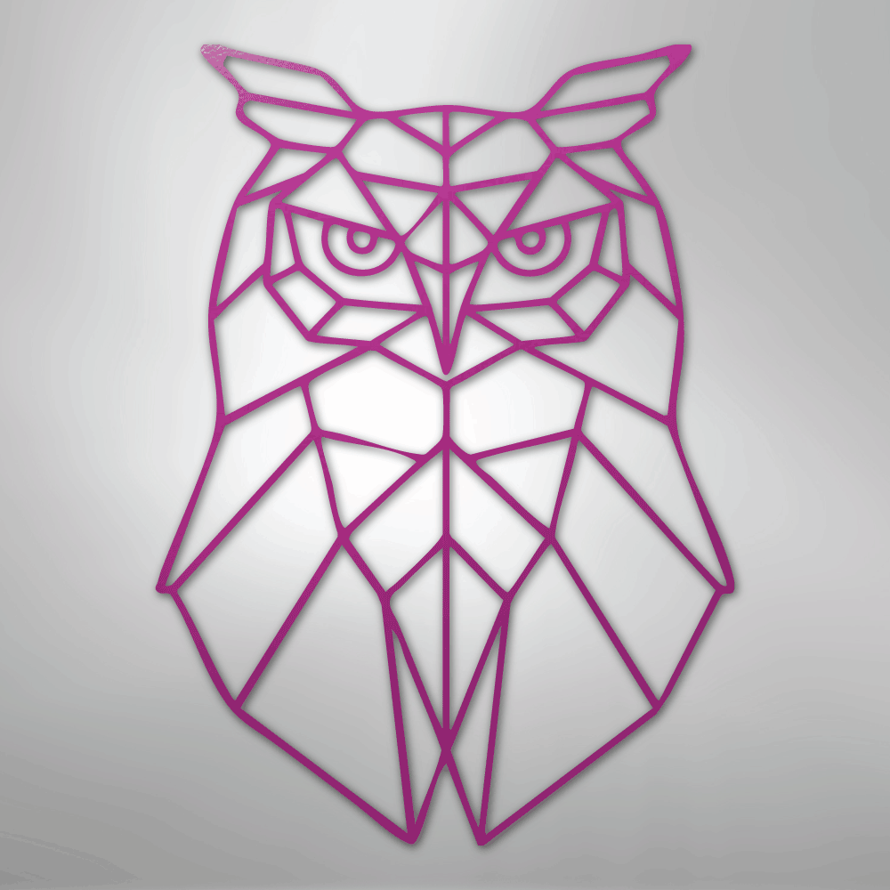 Geometric Owl - Steel Sign