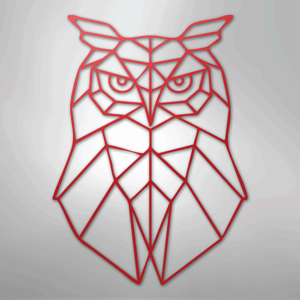 Geometric Owl - Steel Sign