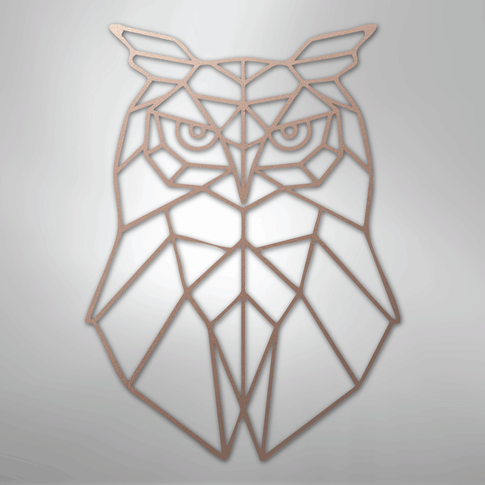 Geometric Owl - Steel Sign