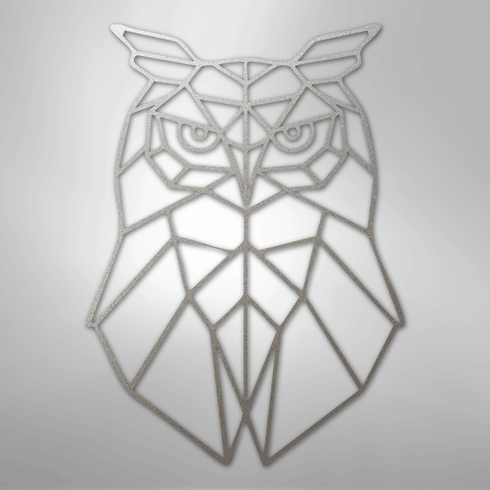 Geometric Owl - Steel Sign