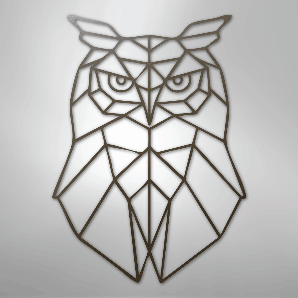 Geometric Owl - Steel Sign