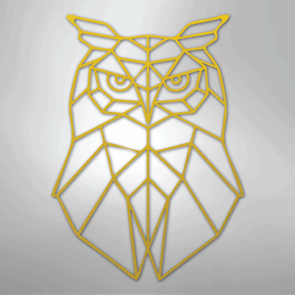 Geometric Owl - Steel Sign